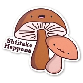 Mushroom Vinyl Sticker - Shiitake Happens