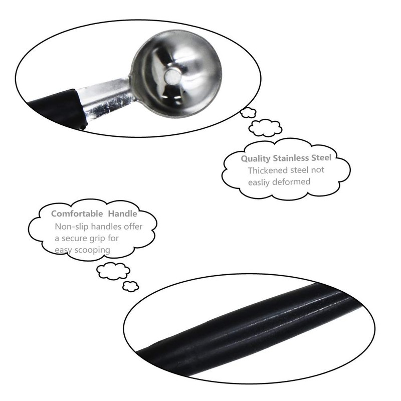 2 Pack Double Ended Headed Fruit Icecream Ball Spoon,Stainless Steel