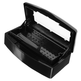 Gatuida Nail Art Tool Tray Box for Tweezers and Manicure Equipment Plastic Sterilizer Tray for Nail Tools Salon Use Comfortable to Hold Handle Portable Design