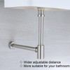 RANDOM Brass Round Bottle P-Trap 1 1/4,Raise and Lengthen Adjustable