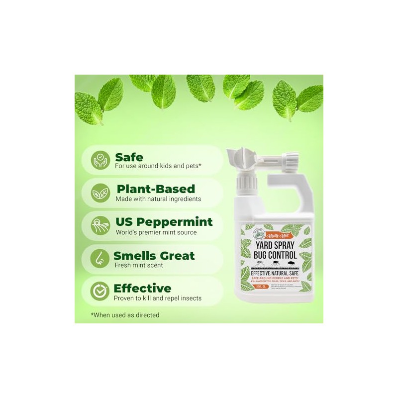 Mighty Mint Peppermint Oil Lawn & Yard Bug Control Spray