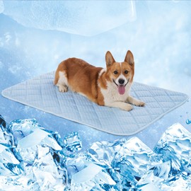 Dog Cooling Mat, 36"x24"Washable Cooling Mat for Dog, Foldable Kennel Pet Bed, Cool Pad (Cool &Warm Surface) for All Seasons Use, Pet Pads for Cats Use in Crate, Kennel, Bed, Sofa (Large)