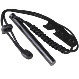 aufodara Survival Fire Çelik Çakmaktaşı Ateş Başlatıcı - 7 Telli Naylon Halat, Kordon Halat Kilit Klipsi, Kordon Uçlu Kilit Durdurucu Kendin Yap Manuel Örgü Kiti Dış Mekan Kamp Yaşamı Hayatta Kalma için