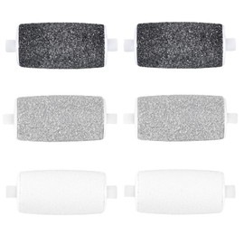 Nuaoi Foot File Callus Remover 6 PCS Replacement Roller Head for Electric Callus Remover for Feet, 2xExtra Coarse Refill Rollers, 2xRegular Coarse Refill Rollers, 2xFine Coarse Refill Rollers