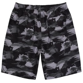 Dminyak 9" Quick Dry Men's Swim Trunks with Mesh Lining – Black Camo Board Shorts Big and Tall Swimsuit for Men