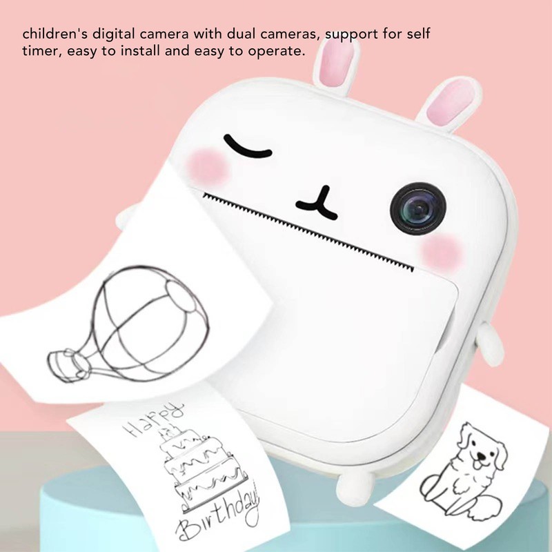 Mini Pocket Printer Rabbit Shape Thermal Printer Mini Digital Front