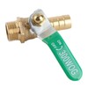 Brass Ball Valve with Thickened Hose and Green Lever Handle