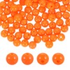 sourcing map 100pcs Orange Acrylic Round Beads 8mm Loose Bead