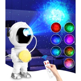 PERMUST PERMUST starry sky projector LED, astronaut projector 16 color gradients, starry sky projector for children with timer, astronaut starry sky projector