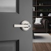 Kwikset Trafford Entry Door Handle with Lock and Key, Secure