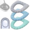 Bathroom Soft Thicker Warmer Stretchable Washable Cloth Toilet Seat Cover