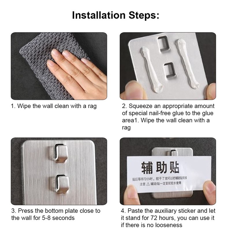 HISEEINLABEL 2pcs Wall Mounted Chopping Cutting Board Rack Pot Lid