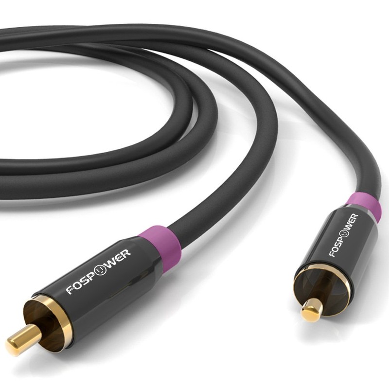 FosPower Subwoofer Cable (25 FT) RCA to RCA Audio Stereo