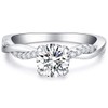 ZLAEBL 1.2CT Round Moissanite Engagement Rings for Women 925 Sterling