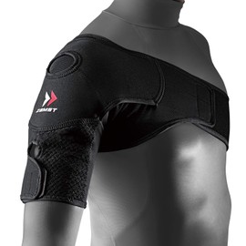 ZAMST 374803 Shoulder Supporter, Shoulder Wrap, Tennis, Baseball, Large, For Left and Right Use, Black