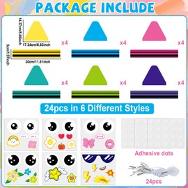 24 Sets Back to School Paper Headband Craft Kits Colorful Crayon Crown First Day of School Crayon Cap Easy DIY Hats Decoration Classroom Activities Supplies with 6 Style Art and Craft Kits for Kids