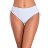 Cindy's aunt Side Tie Bikini Bottoms for Women Ruched Tummy
