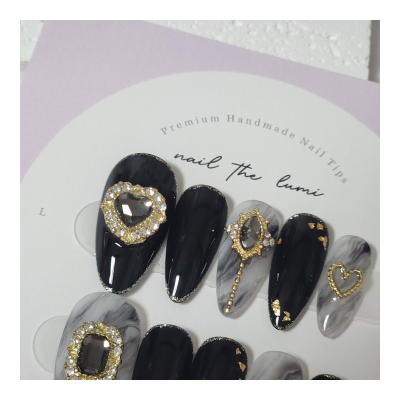 Twilight Crown Handmade Nail Tip - Long Ballerina / 트와일라잇