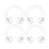 KJM Fashion Pack of 4 Transparent Bioflex Banana Ear Earrings