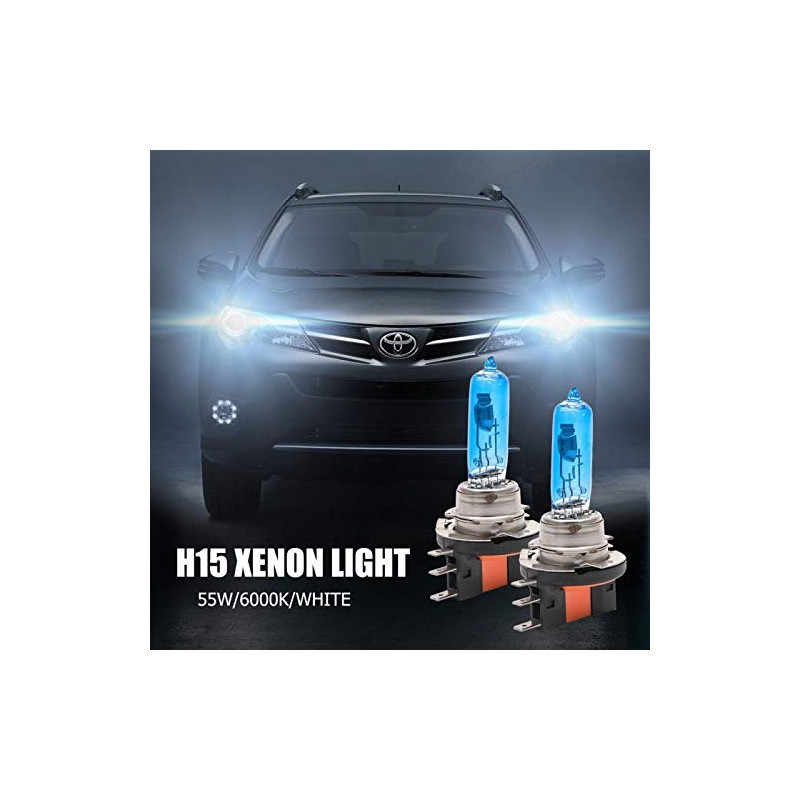 H15 halogen headlight bulbs Baceyong, 2PCS 12V 55W DRL daytime