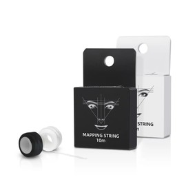 2 Pzas Hilo Entintado Para Diseño Mapeo De Cejas Microblading Tatuaje de cejas Línea de inspección de microcuchillas Línea de marcado de lápiz de cejas preentintado 10 m Cadena de mapeo preentintada Microblading Marcador de cejas Línea de hilo (Negro)