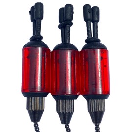 3 Mixed Red Blue Green chain bite indicators bite alarm bobbins (Red)