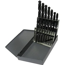 1/16"-3/8" x 64ths 21 Piece Tin Coated Drill Set