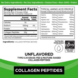 Orgain Collagen Peptides Sin Sabor 454 Gr  Péptidos Polvo                                                                                             
