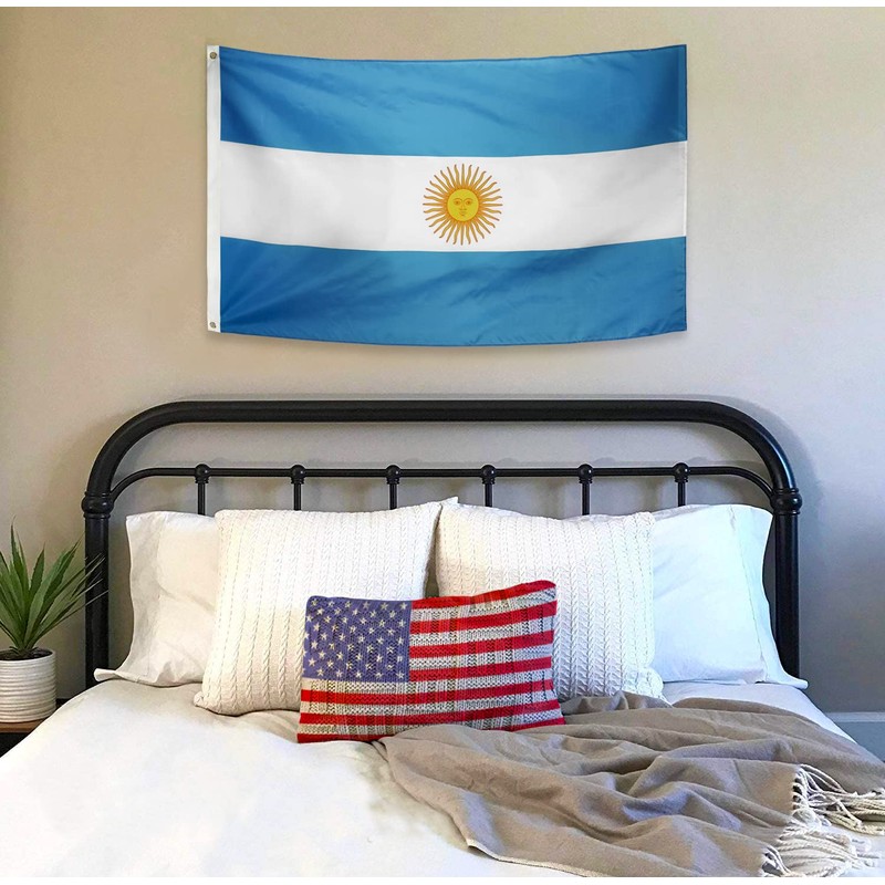 DANF Argentina Flag 3x5 Foot Polyester Argentinian National Flags Polyester