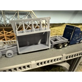 Earnest Trains HO Scale Car Crusher Trailer  HEAVY EQUIPMENT - Box End