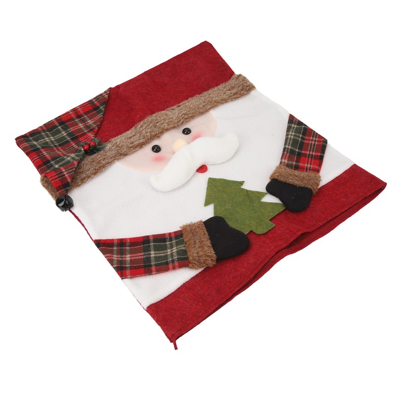 Xmas Dinner Chair Back Covers Easy To Install Soft Anti