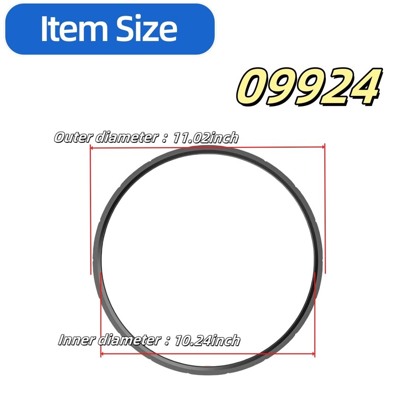 09924 Pressure Canner Sealing Ring with Overpressure Plug（ 2 Pack）