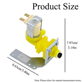 2 Pcs Ice Machine Water Inlet Valve, 120V Ice Maker Plastic Inlet Valve 000009120/000008483 Compatible with Manitowoc Freezer SY0454A ID0302A IY0525W