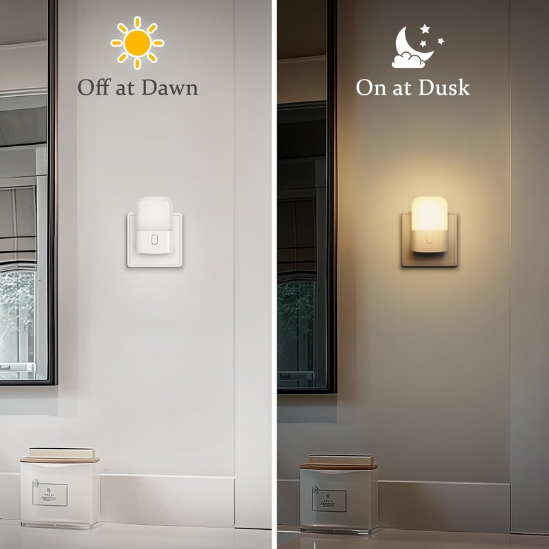 Emeritpro Night Light Socket with Twilight Sensor, Pack of 2