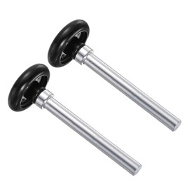 Kozelo 2 Pcs Nylon Garage Door Rollers - [1.8 Inch x 4.25 Inch Stem] Quiet Sealed Standard Garage Door Wheels for Garage Track 2 Inch Replacement Use, Black