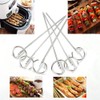 MIUPOO Metal Standing Kebab Skewers,Stainless Steel Skewers Air Fryer Skewer,Reusable