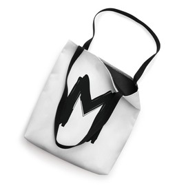Creative Bold Black Letter M - Design - Alphabet - Marker Tote Bag