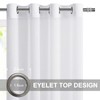 DWCN White Sheer Curtains with Tiebacks Semi Transparent Voile Grommet