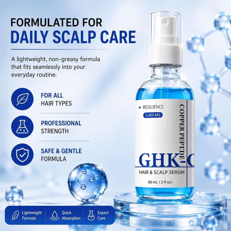 GHK-Cu Peptide Hair Serum, Copper Peptides for Hair Growth Support