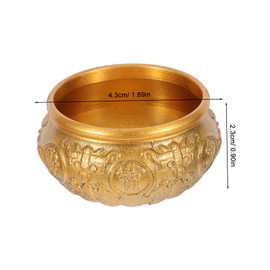 FUNOMOCYA Copper Wealth Bowl Decorative Treasure Basin for Living Room Entryway Dough Bowl for Luck Elegant Copper Build for Sophisticated Home Decor