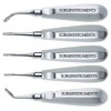SurgicalOnline Serrated Elevators Set Dental Extraction Instruments 5 Pcs