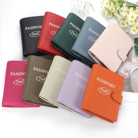 Royal Bagger RFID Genuine Leather Passport Wallet for Women, Casual Travel Wallets Card Holder with SIM Card Pin Tool 3220 (Orange)