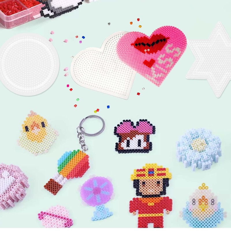 PAVIKE Iron Beads Set (8 Pieces) Perler Beads Plates, Iron