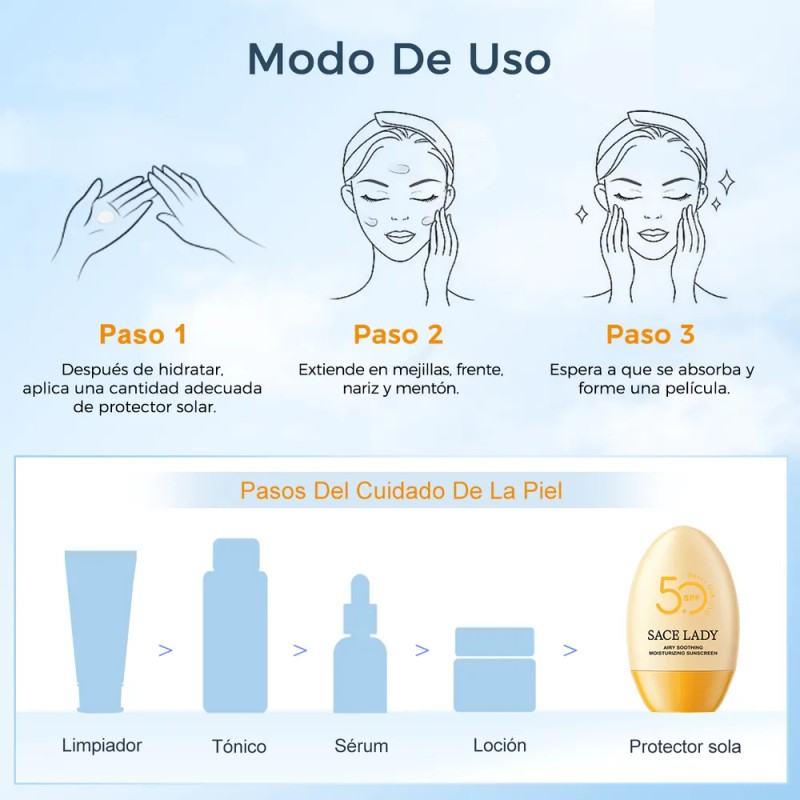 Sace Lady Airy Rostro Protector Solar Spf50 Hidratante