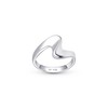 Amberta 925 Sterling Silver Wave Ring Women's Wave Ring 925