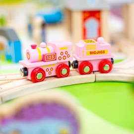 Bigjigs Rail Lokomotive Rosa Mit Tender