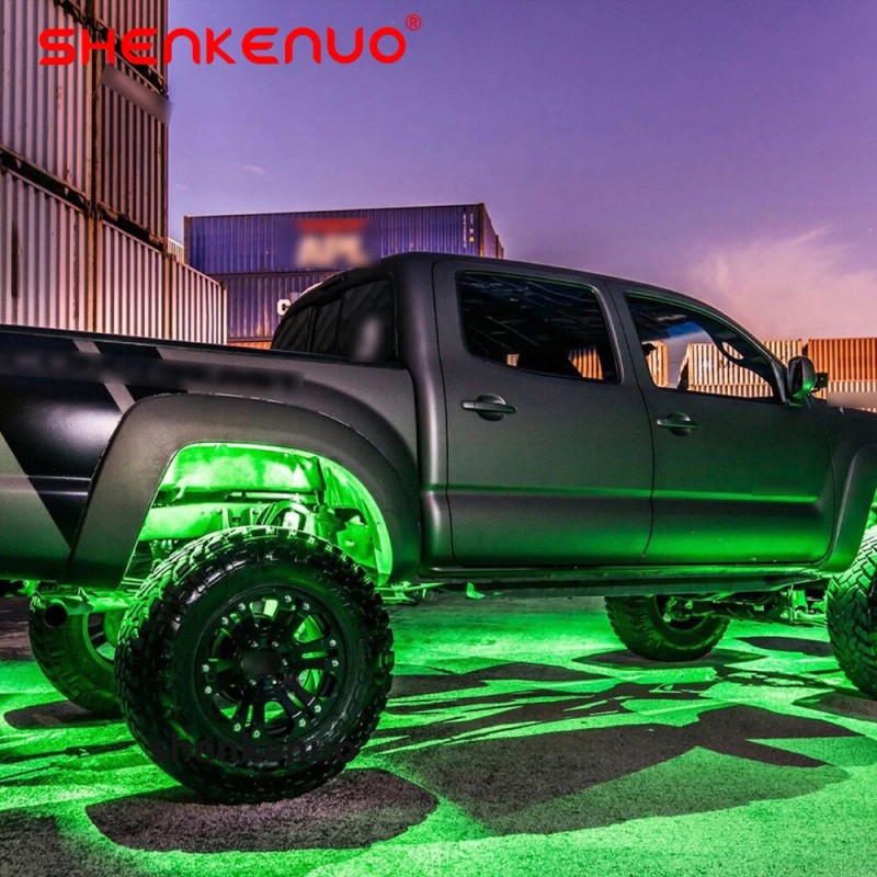 SHENKENUO Green 5M LED Boat Lights Kit Waterproof Pod Bright