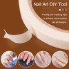 White Nail Art Adhesive Tapes Set - 4 Pcs with