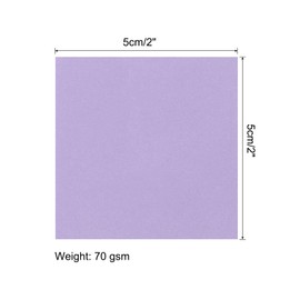QUARKZMAN 25 Sheets Origami Paper, 5 cm x 5 cm, Double-Sided Square Folding Paper, 70 g/m², Small Origami Paper Squares for Crafts, Project, Gift, Decoration, Light Purple