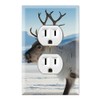Graphics Wallplates - Reindeer Animals Snow - Duplex Outlet Wall